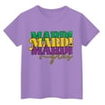thumbnail image 3 of Abcomgle Girls Mardi Gras Shirts Size 14 Carnival Mardi Gras Tee Shirts for Girls Crewneck Short Sleeve T Shirts for Girls Spring Funny Holiday Blouses for Girls, 3 of 4