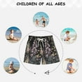 thumbnail image 6 of FORMRS Boys Swim Trunks Quick Dry Mesh Liner Boardshorts Sizes XS-XL, Dark Flowers Pattern, 6 of 7