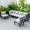 Gray, variant on LeisureMod Chelsea 6-Piece Outdoor Patio Conversation Set – Aluminum Sectional Sofa Set with Cushions for Backyard, Garden, Balcony, Deck, Porch, Terrace, Poolside & Outdoor Living Spaces, Biege