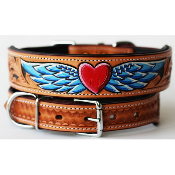 Large 21''- 25'' Rhinestone Dog Puppy Collar Crystal Cow Leather 6052