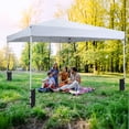 thumbnail image 5 of Gymax 10 x 10 FT Pop up Canopy Tent w/Carrying Bag 4 Sandbags 8 Stakes 4 Wind Ropes White, 5 of 10