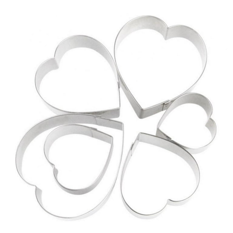 DTOFOOT Valentine's Day Cookie Cutters Set,12PCS Heart Cookie Cutters for  Baking Stainless Steel Biscuit Fondant Baking Mold for Valentines Day
