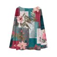 thumbnail image 5 of Women's Lightweight Sweater Casual Long Sleeve Knitted Vintage Floral Print Pullover for Fall and Winter, Cozy and Stylish, Ideal for Casual Wear,Light Blue,Size S, 5 of 5