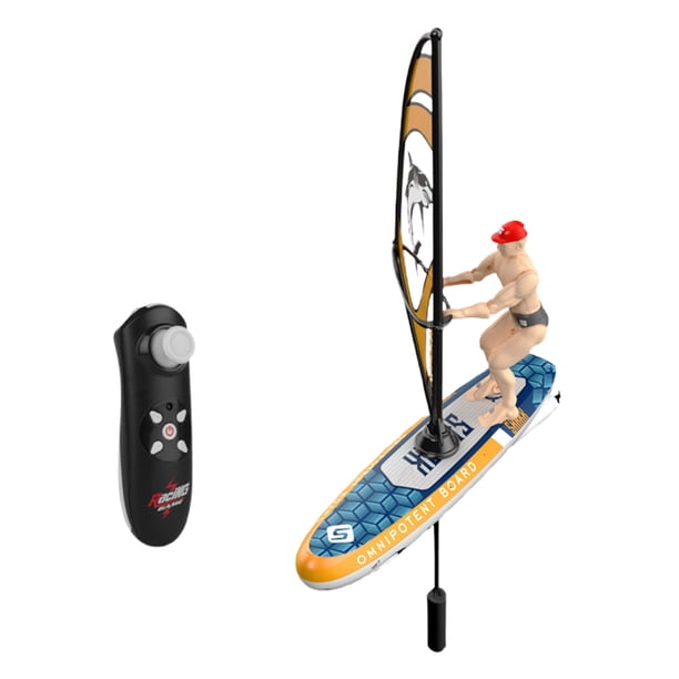 Velero de juguete a control remoto para carreras y surf - Luz LED impermeable de alta/baja velocidad