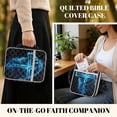 thumbnail image 4 of Xoenoiee Lion Cross Print Quilted Bible Cover for Women Men, Zippered Organizer Bag for Study Supplies Accessories Journals Church Carrying Book Carrying Case with Handle, 4 of 7