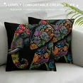 thumbnail image 3 of FUMJ Mandala Floral Elephant Waist Lumbar Throw Pillow case Cushion Cover for Sofa Home Decorative, 3 of 5