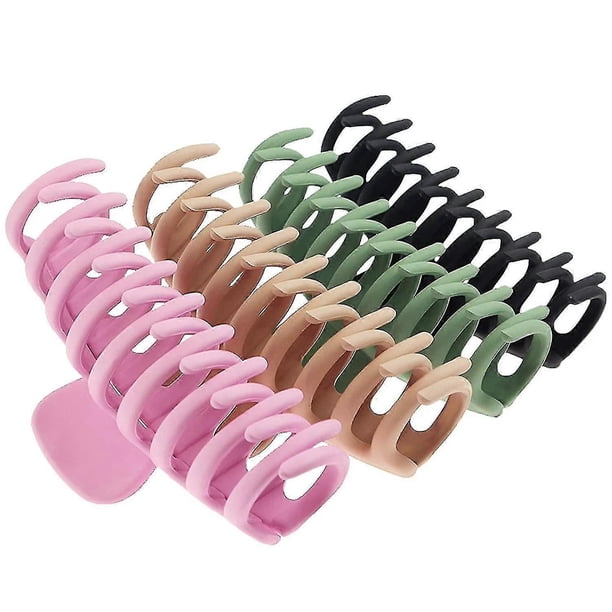 Big Hair Claw Clips, 4 Inch Nonslip Large Claw Clip For Women And Girls Thin Hair,strong Hold Hair Clips For T