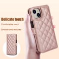 thumbnail image 5 of Case Wallet for iPhone 15, [Wristlet & Crossbody Strap] RFID Blocking 5 Card Slots Stand [Shockproof TPU Shell] PU Leather Magnetic Flip Cover Compatible with iPhone 15, Rosegold, 5 of 9