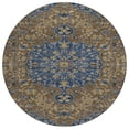 thumbnail image 2 of Addison Rugs Chantille Indoor/Outdoor Traditional Navy Machine Washable Round Rug, 8' x 8', 2 of 8