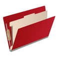thumbnail image 2 of 25 Pt. Pressboard Classification Folders, Full Cut End Tab, Legal Size, 1 Divider, Red (Box of 10), 2 of 8