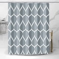 thumbnail image 1 of Grey Blue Fabric 72 x 72 Inch Cloth Shower Curtain, Waterproof Design and Polyester, Quick-Drying, Heavy Duty Shower Curtains Set for Bathroom, Durable and Washable with 12 Metal Hooks, 1 of 5