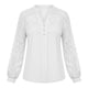 thumbnail image 5 of TaTaai Womens V Neck Solid Color Long Sleeve Tops Trim Detail Loose Casual Soft Blouse Breathable Elegant Shirt For Spring Summer Daily Vacation Outfits Gift, 5 of 9