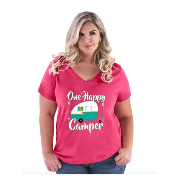 Mom's Favorite Womens and Womens Plus Size Camping One Happy Camp