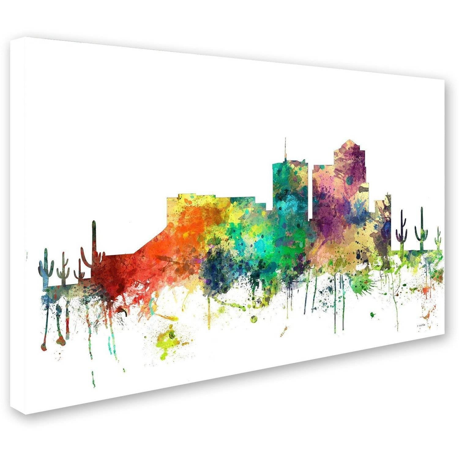 Trademark Fine Art "Tucson Arizona Skyline SP" Canvas Art by Marlene Watson