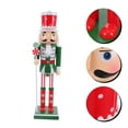 thumbnail image 3 of WEUVEB Wooden Nutcracker Puppet Christmas Decor Multi 1-Pack Holiday Decoration Figurine, 3 of 8