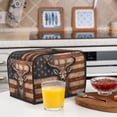 thumbnail image 6 of Xecao Deer American Flag Wall Print 2 Slice Toaster Cover with Pockets, Small Appliance Cover, Dust and Fingerprint Protection, Machine Washable, 6 of 7