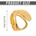 thumbnail image 5 of DESIGNICE Gold Bangles for Women Unique Twisted Design Bangles Bracelets Open-Close Gold Chunky Bracelet for Women Gold1, 5 of 7