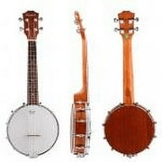 Kmise 4 String Banjo Ukulele Uke Banjolele Concert 23 Inch Size Sapele Wood