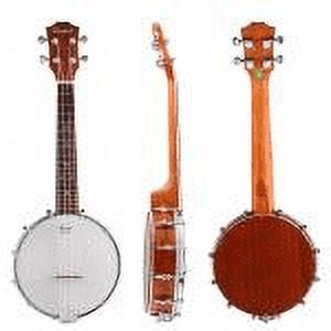 Kmise 4 String Banjo Ukulele Uke Banjolele Concert 23 Inch Size Sapele Wood