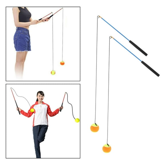 Fitness Ball with Rod Tennis Training Stretch Shoulder Joint for Middle- And Elderly Children Adults - , 35cm