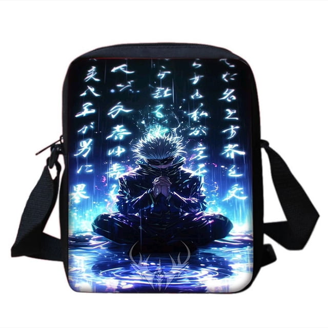 Mochila escolar Jujutsu Kaisen Satoru Gojo para niños y niñas, bolso de hombro, bolsas de lápices, el mejor regalo, Juego de 3 piezas