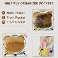 thumbnail image 3 of URSOFINE Color Block Drawstring Backpack Lightweight Large Capacity Casual Daypack, 3 of 8