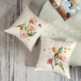 thumbnail image 3 of Throw Pillow Covers Home Decor Set of 4 Pink Flower Rose Leaves Floral Pillow Cases Decorative 18 x 18 Inches Outdoor Cushion Couch Sofa Pillowcases, 3 of 6