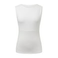 thumbnail image 4 of Blouses for Women Dressy Casual Fashion Ladies Going Out Casual Vest Spring Basic Cute 2024 Sleeveless Fashion Vest for Girls Size 1 Crop Tops in Bulk Camera Top with Bra Girls Clothes Women S White L, 4 of 5
