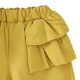 thumbnail image 5 of SGFCWSX Girls 2 Piece Outfits Floral Ruffle Sleeve Tops Layered Bow Shorts Summer Casual Clothes Set Yellow Size 12M, 5 of 7