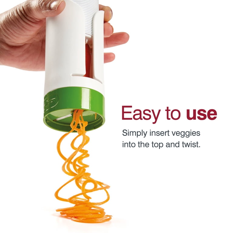 Zyliss Vegetable Spiralizer & Slicer, White Green, Dishwasher Safe