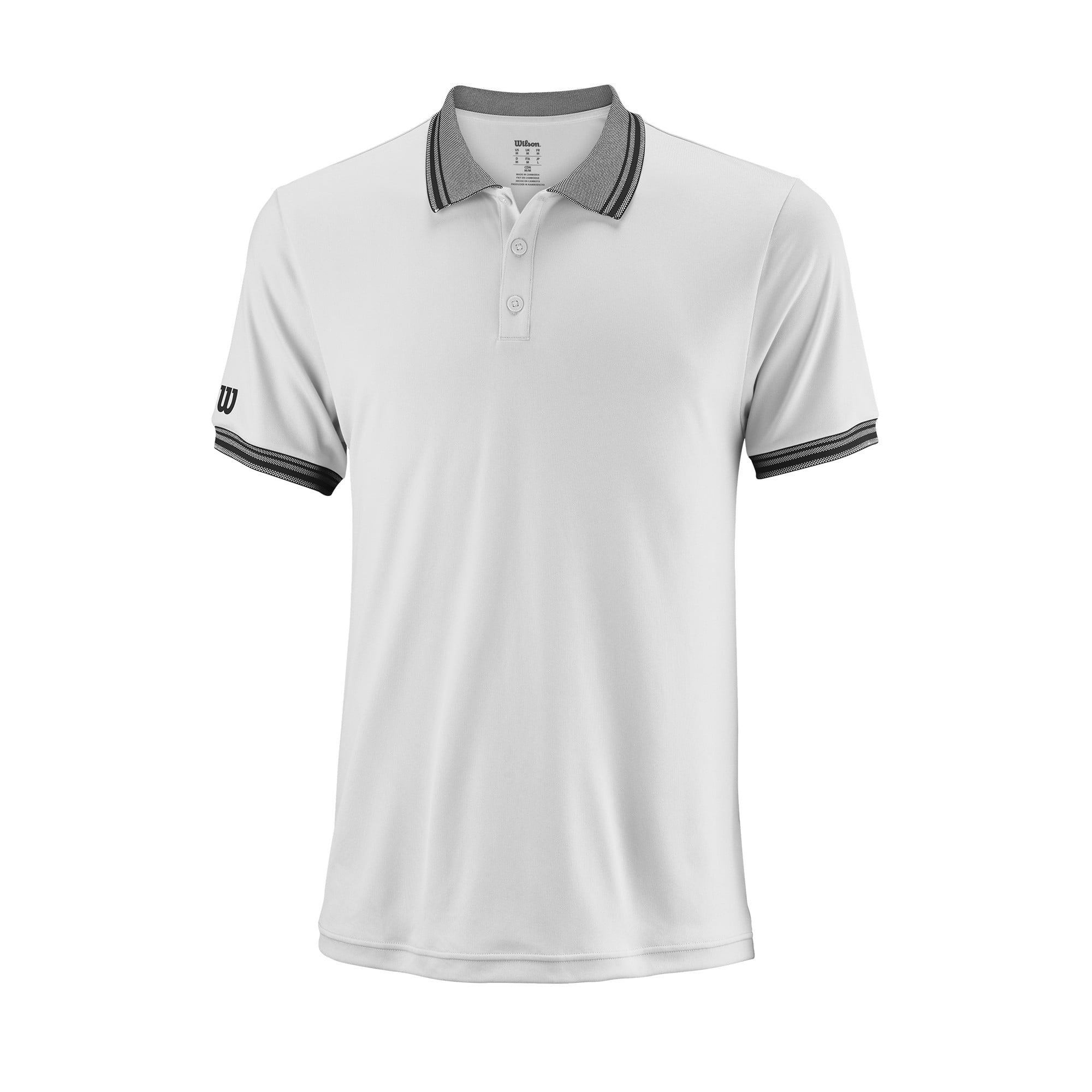 Wilson Men's Team Polo Tennis Shirt, White - Walmart.com