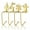 Gold, variant on Christmas Stocking Holder Hooks for Mantel Set of 4, Snowflake Reindeer Snowman Stocking Holder Hanger Hook for Fireplace Mantel Xmas Decorations Ornaments