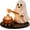 A2, variant on Halloween Campfire Tealight Holder, Cute Ghost Mummy Scarecrow Statue Candle Holders, Ghost Campfire Gathering for Indoor Halloween Decor, Cozy Fall Tabletop Accent (A1)