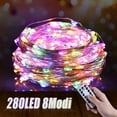 thumbnail image 2 of Window Curtain String Light, 300 LED Warm White Window Fairy String Lights with Remote Control, 3m x 3m 8 Modes USB Powered LED Curtain Lights for Christmas, Party, Wedding, Bedroom Decoration, 2 of 8