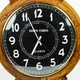 thumbnail image 2 of Nagina International Varnished Natural Wood Nautical Clock Ship Wheel with Black Time's Wall Decor Clock (16 Inches), 2 of 6