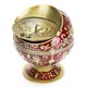 thumbnail image 2 of Vintage Ashtray Tellurion Shape Elegant Pattern Zinc Alloy Wine Red with Cover Craft Gift, 2 of 4