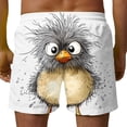 thumbnail image 5 of BRGZLK Mens Beach Shorts Summer Drawstring Waist Funny Cute Animal Expression Printing Summer Swim Trunks Novelty Beachwear Sports Vacation Shorts with Pockets, 5 of 6
