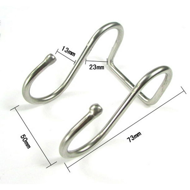 Yingyy Stainless Steel Double S-Shaped Storage S-Shaped Storage Hook Hook For Bathroom Kitchen Wall Door Organizer Accessories Other 50x73mm