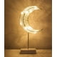 thumbnail image 1 of Lámpara de mesa decorativa, lámpara de noche LED con forma de luna que funciona con pilas, luz blanca cálida, decoración navideña, mesa, dormitorio de Ramadán - blanco ER, 1 of 5