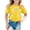 Yellow, variant on Toddler Girls Short Sleeve T-Shirts Crewneck Tops Easter Graphic Print T Shirt Top Size 2-3T , White