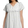 thumbnail image 3 of Moomaya WoMen's V-Neck Nursing Sleepwear Printed Short Sleeve Nightdress, 3 of 5