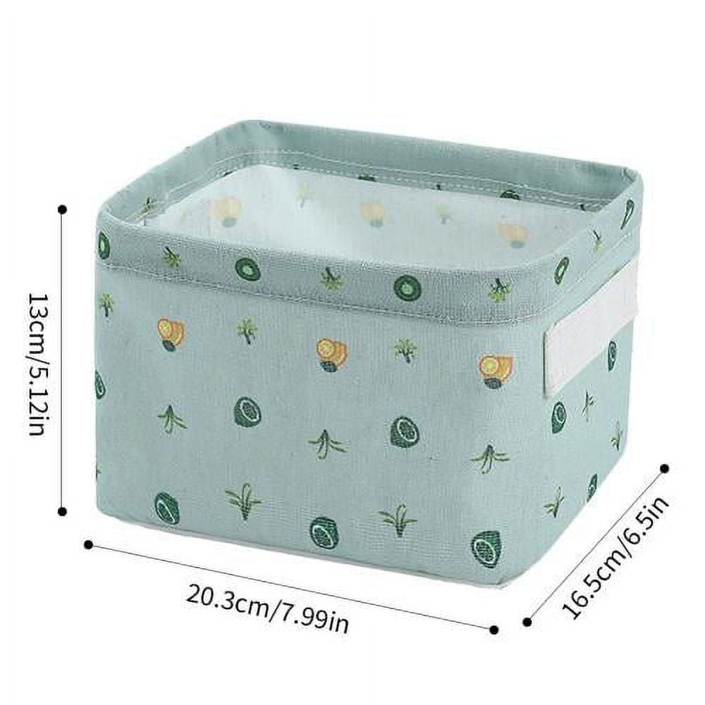 9 Pieces Mini Wall Hanging Storage Bags Small Cotton Linen Storage Basket  Foldable Storage Family Organizer Box Decorative Hanging Bag (Cute)