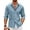 Blue, variant on Mens Casual Beach Button Down Shirts Long Sleeve Cuban Camp Guayabera Shirts