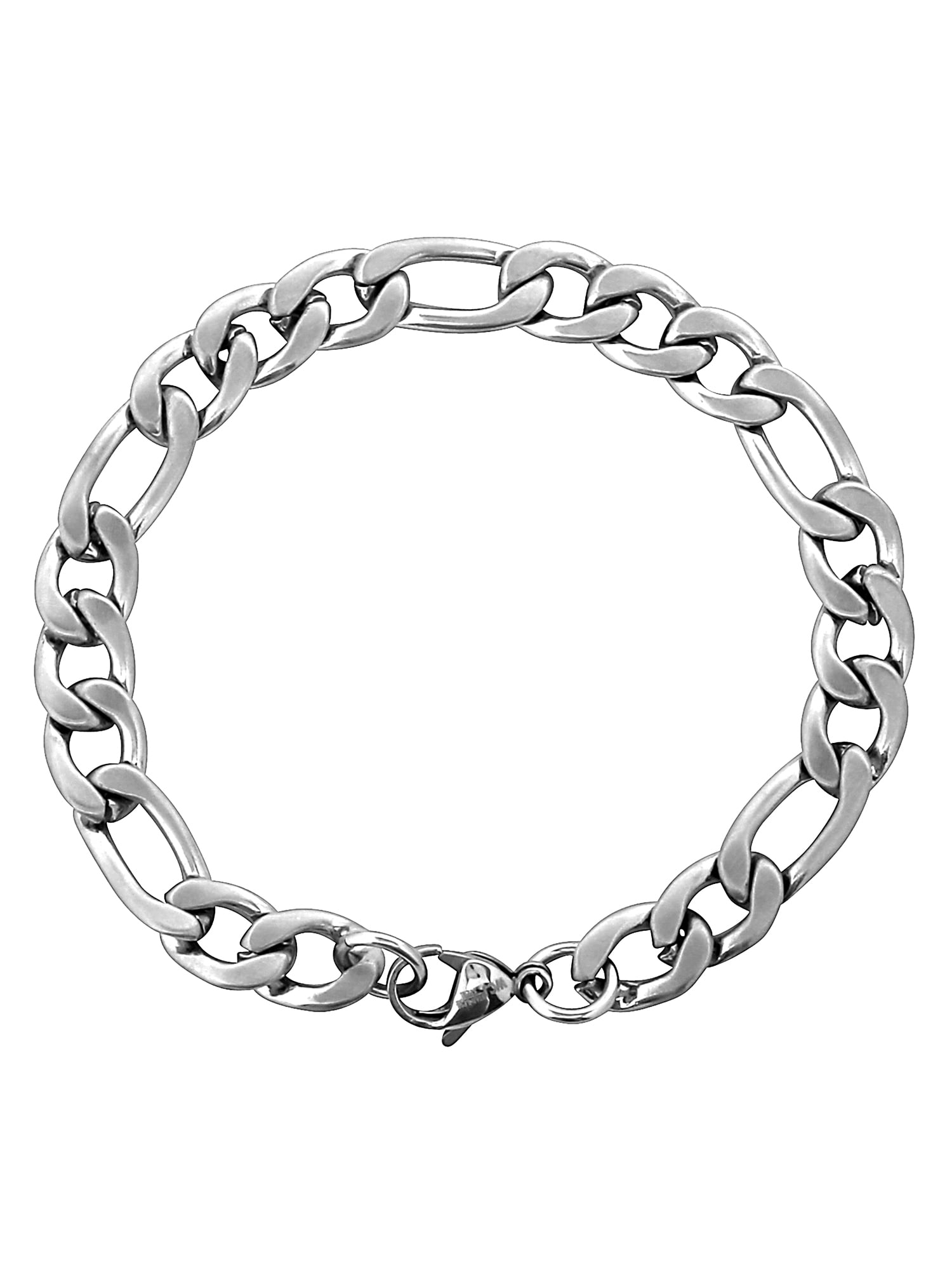 mens stainless steel figaro bracelet