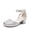SILVER, variant on DREAM PAIRS Girls Dress Shoes Closed Toe High Heels Ankle Strap Toddler Little Big Kid Wedding Flower Party Pump