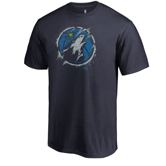 Men's Navy Minnesota Timberwolves Splatter Logo T-Shirt
