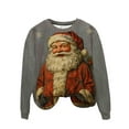thumbnail image 6 of Lorytime Christmas Vintage Crewneck Sweatshirt Women Santa Claus Print Shirt Long Sleeve Pullover Tops for Holiday, 6 of 7