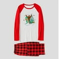 thumbnail image 3 of Bigfoot Family Matching Christmas Pajamas with Red Plaid Pants and Festive Holiday Design, Sizes NB to 6XL with Pet Outfit, 3 of 7
