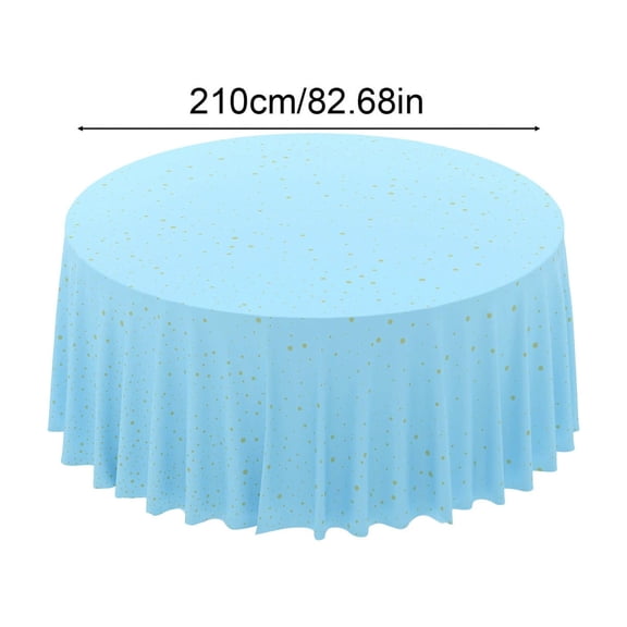 Cheapark Round Party Tablecloth Large Size Festive Table Cover 82.68 Inch Diameter Soft Fabric Table Cover For Home Gathering Party Daily Festival Dining Table Layout Decor Gift