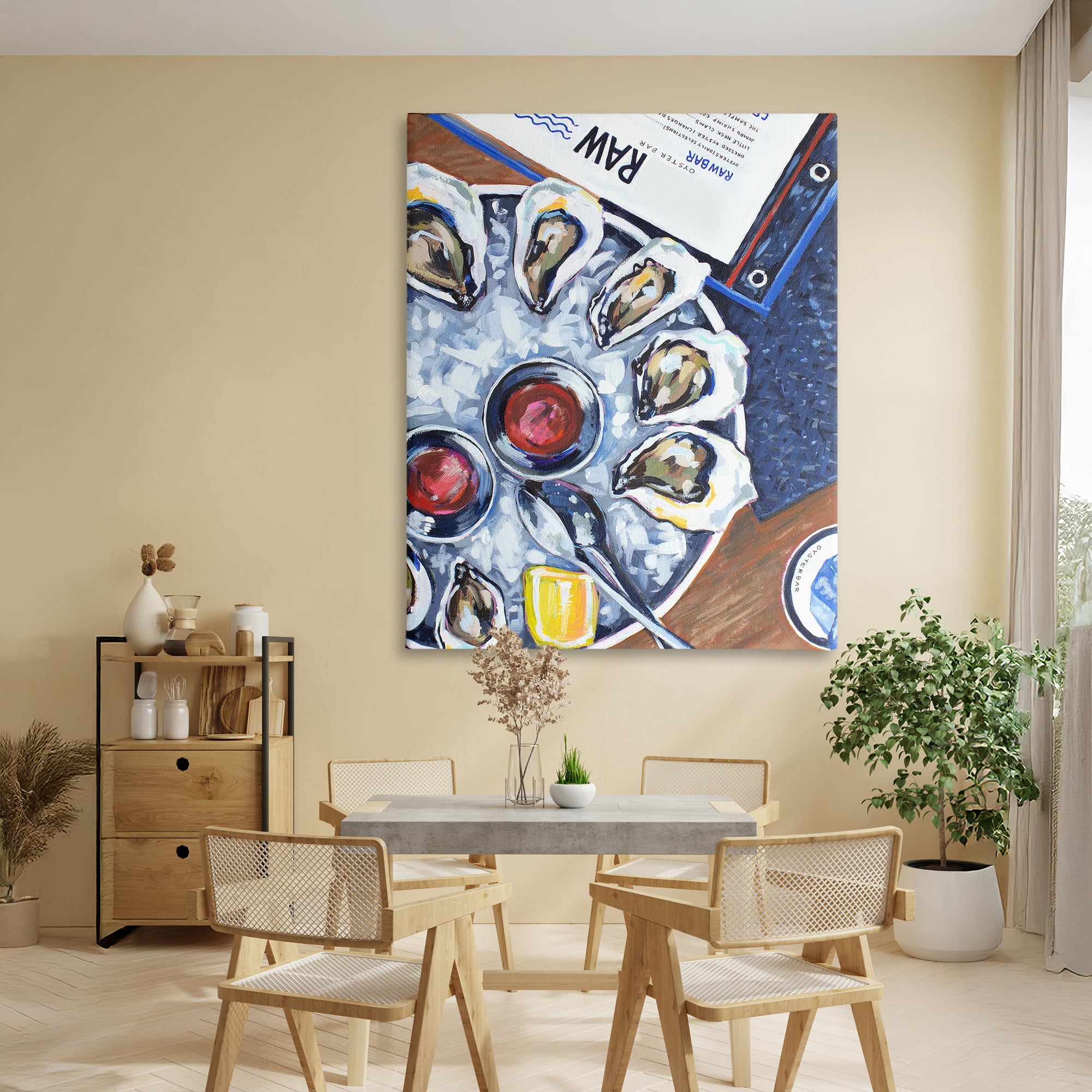 Stupell Industries Oysters on Ice Canvas Wall Art, design by Rachel Nerney